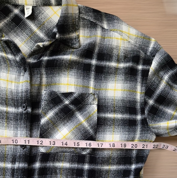 Bp Plaid Boyfriend Shirt Soft Button Down Flannel Size Xs - Picture 8 of 9